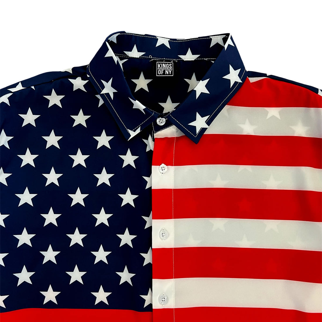 American Flag 4th Of July Mens Short Sleeve Button Down Shirt XX-Large / Blue American Flag 4th Of July Mens Short Sleeve Button Down Shirt XX-Large / Blue