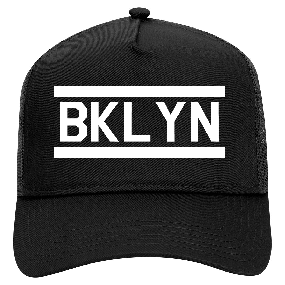 BKLYN Brooklyn Mens Mesh Trucker Hat Black