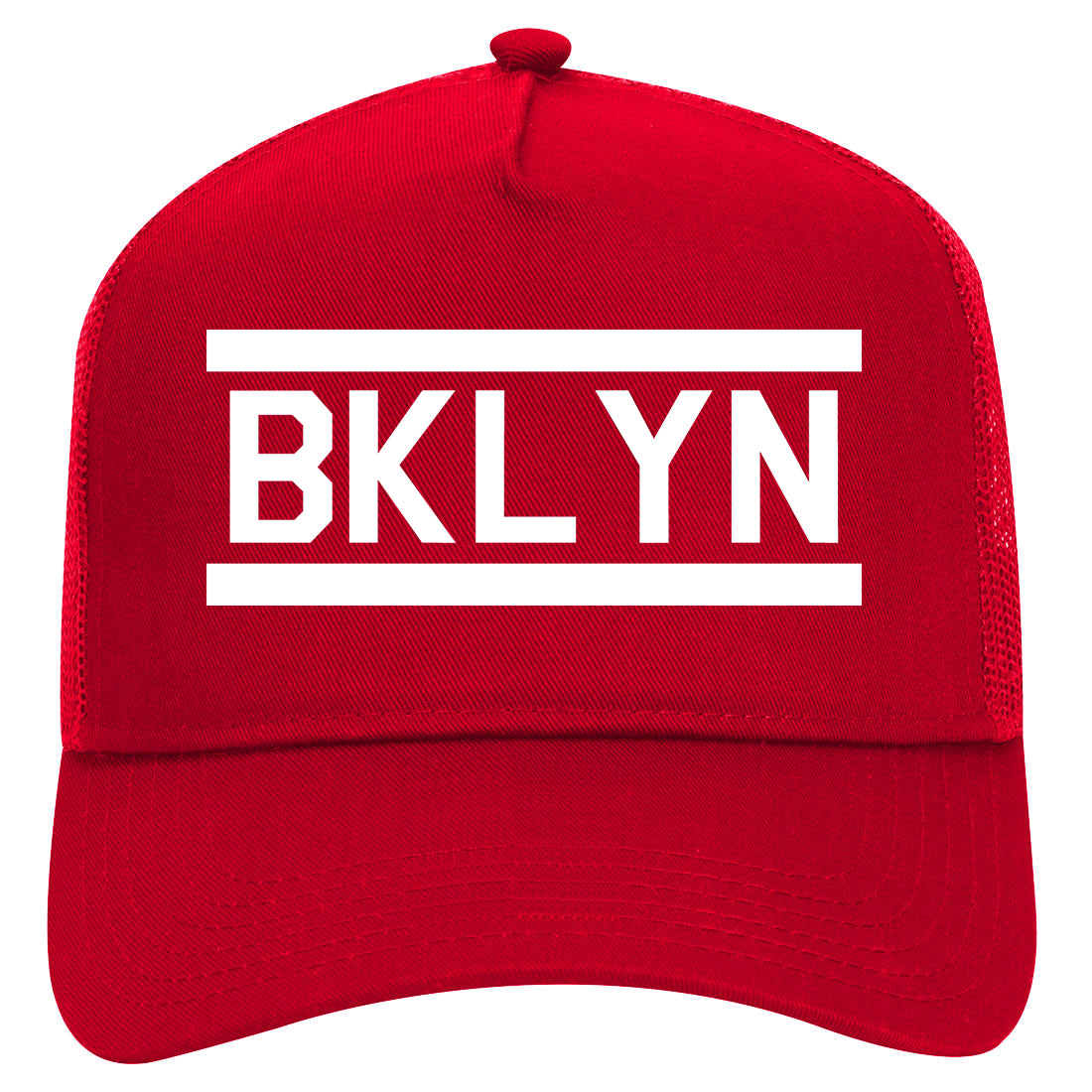 BKLYN Brooklyn Mens Mesh Trucker Hat Red