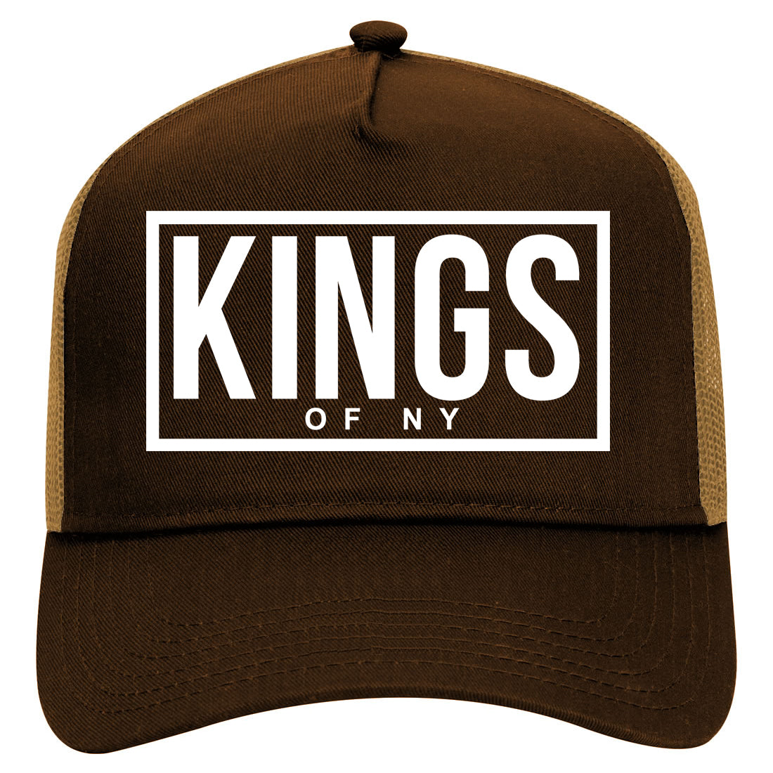 BLOCK Loog Mens Mesh Trucker Hat Brown