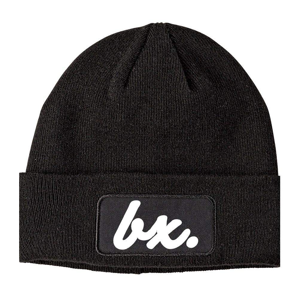 BX Script The Bronx NY Winter Knit Adult Beanie Hat Black