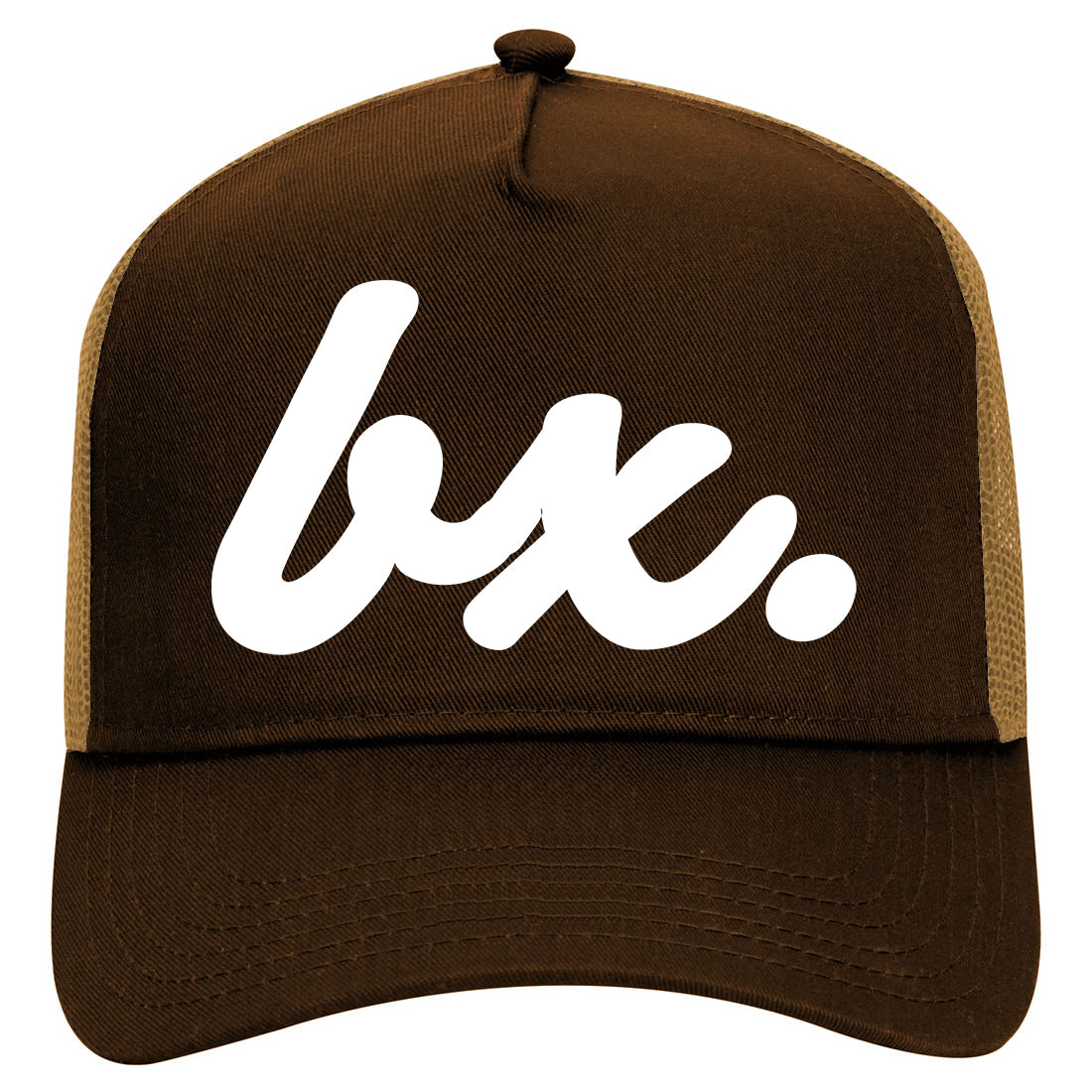 BX Script The Bronx NY Mens Mesh Trucker Hat Brown