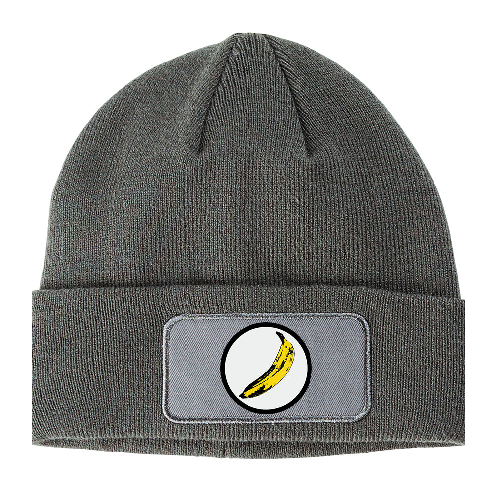 Banana Fruit Winter Knit Adult Beanie Hat Grey
