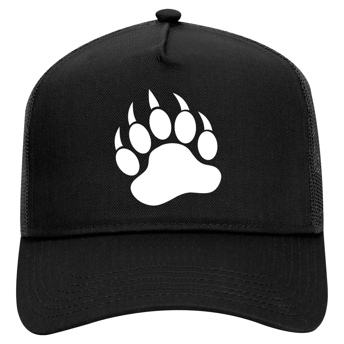 Bear Paws Mens Mesh Trucker Hat Black