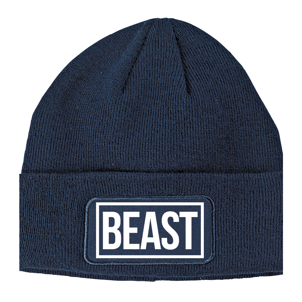 Beast Winter Knit Adult Beanie Hat Navy Blue