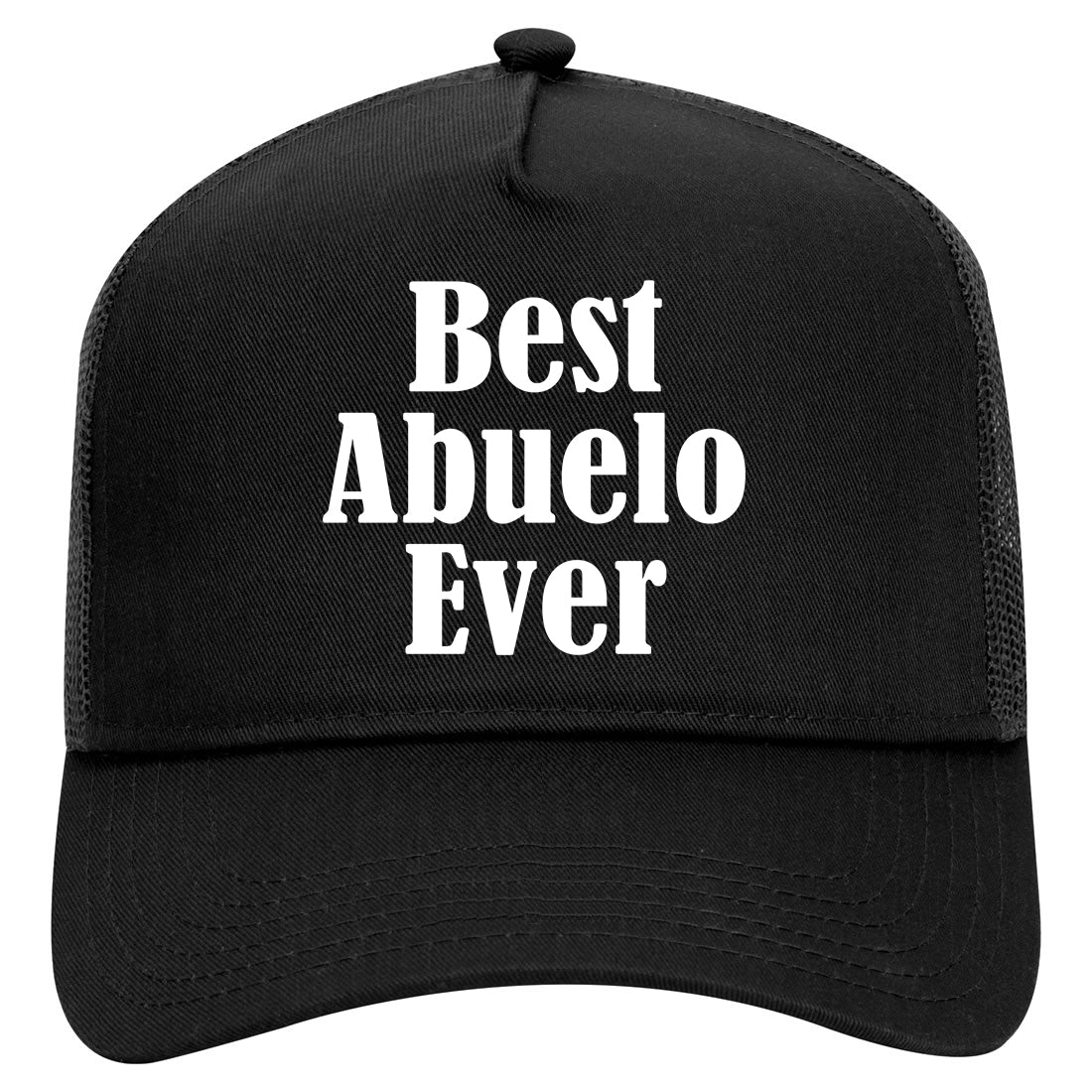 Best Abuelo Ever Grandpa Spanish Fathers Day Mens Mesh Trucker Hat Black