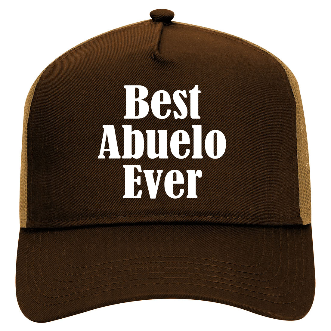 Best Abuelo Ever Grandpa Spanish Fathers Day Mens Mesh Trucker Hat Brown