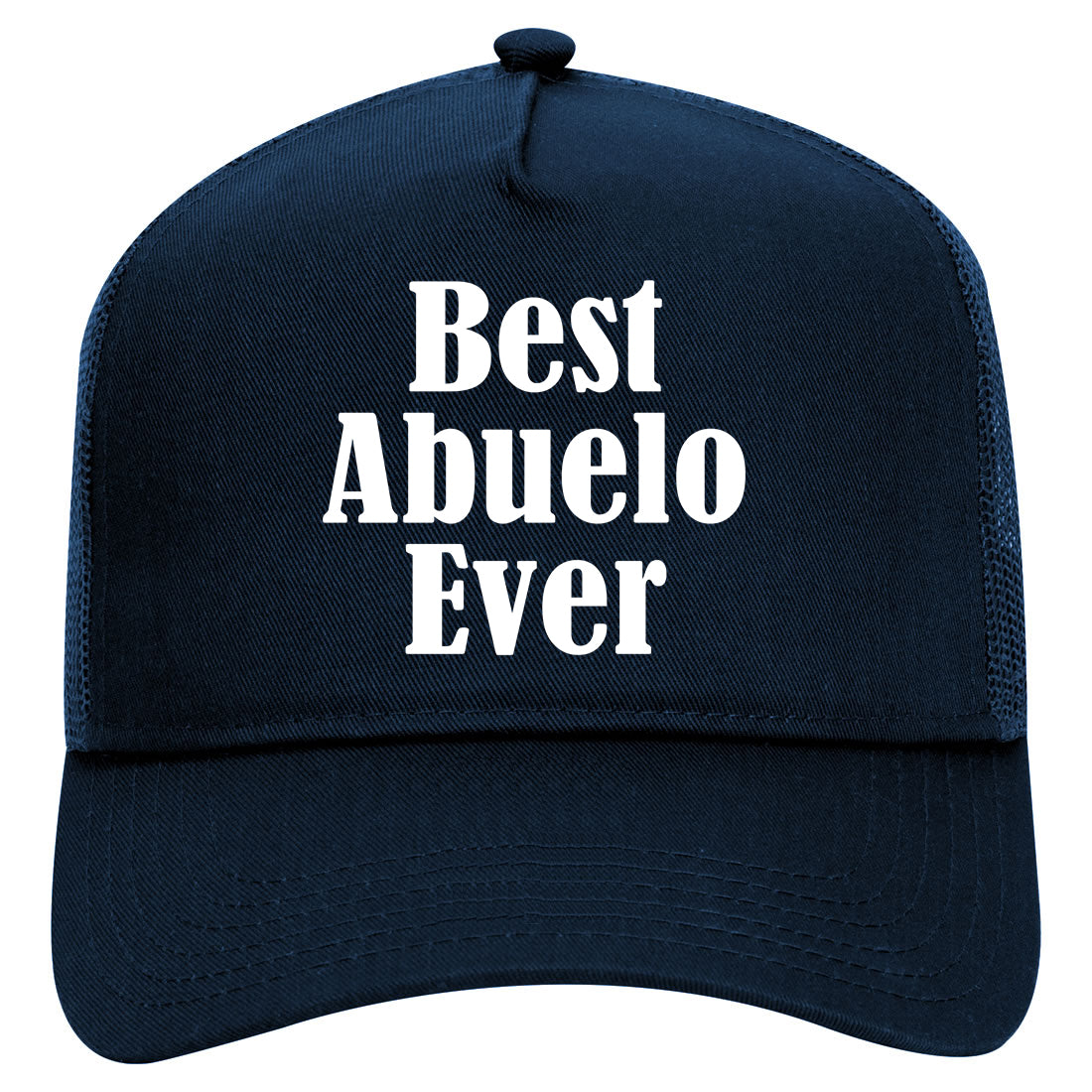 Best Abuelo Ever Grandpa Spanish Fathers Day Mens Mesh Trucker Hat Navy Blue