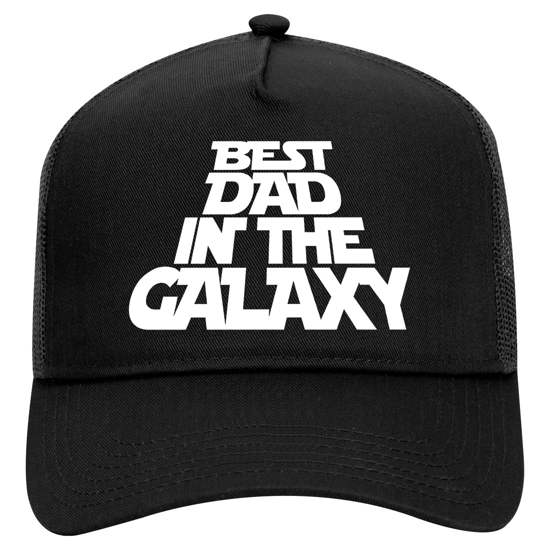 Best Dad In The Galaxy Mens Mesh Trucker Hat Black