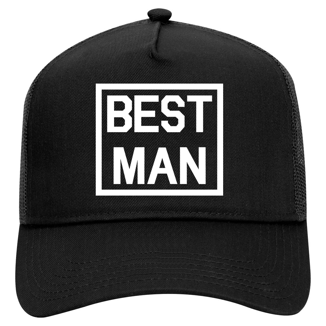 Best Man Bachelor Party Mens Mesh Trucker Hat Black