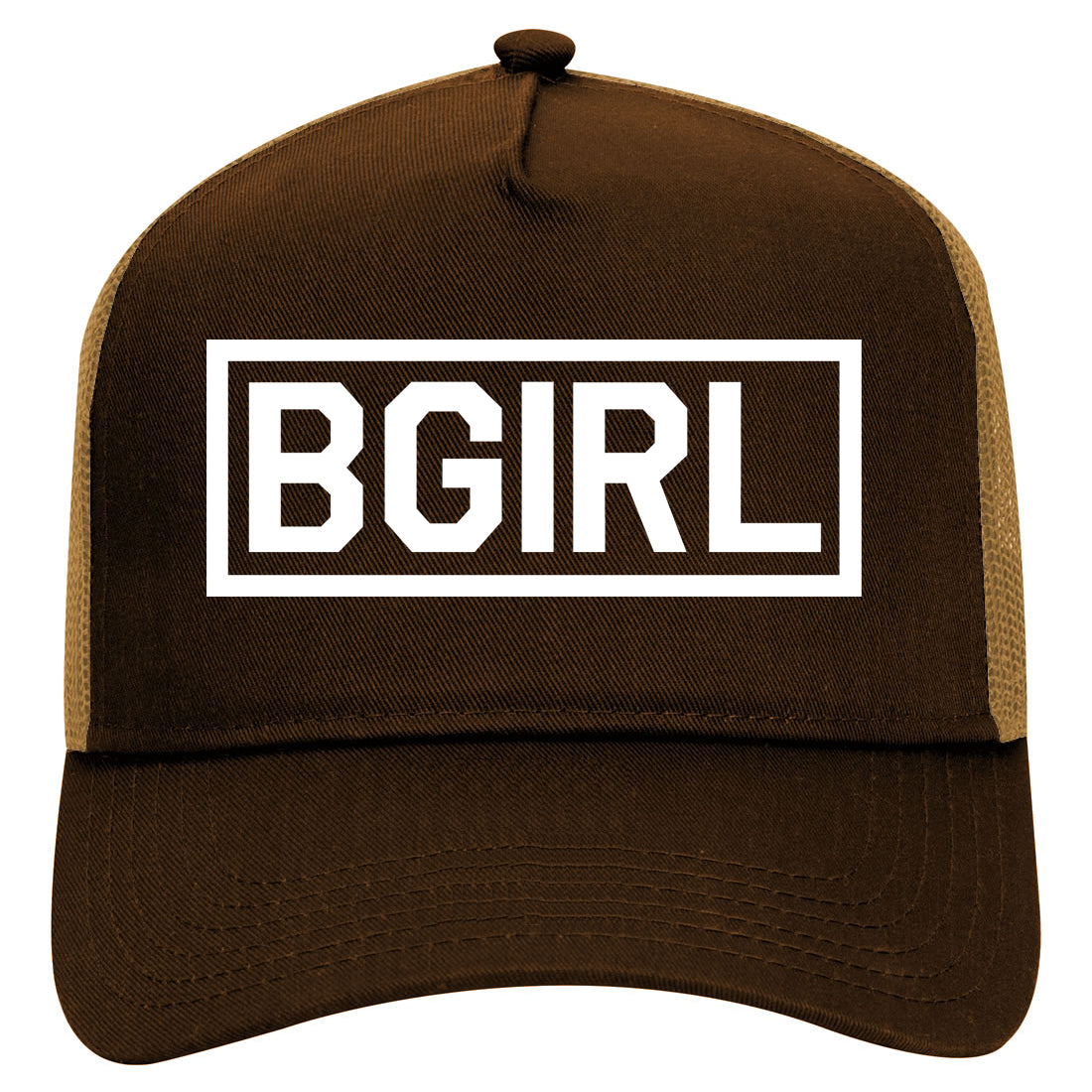 Bgirl Breakdancing Mens Mesh Trucker Hat Brown