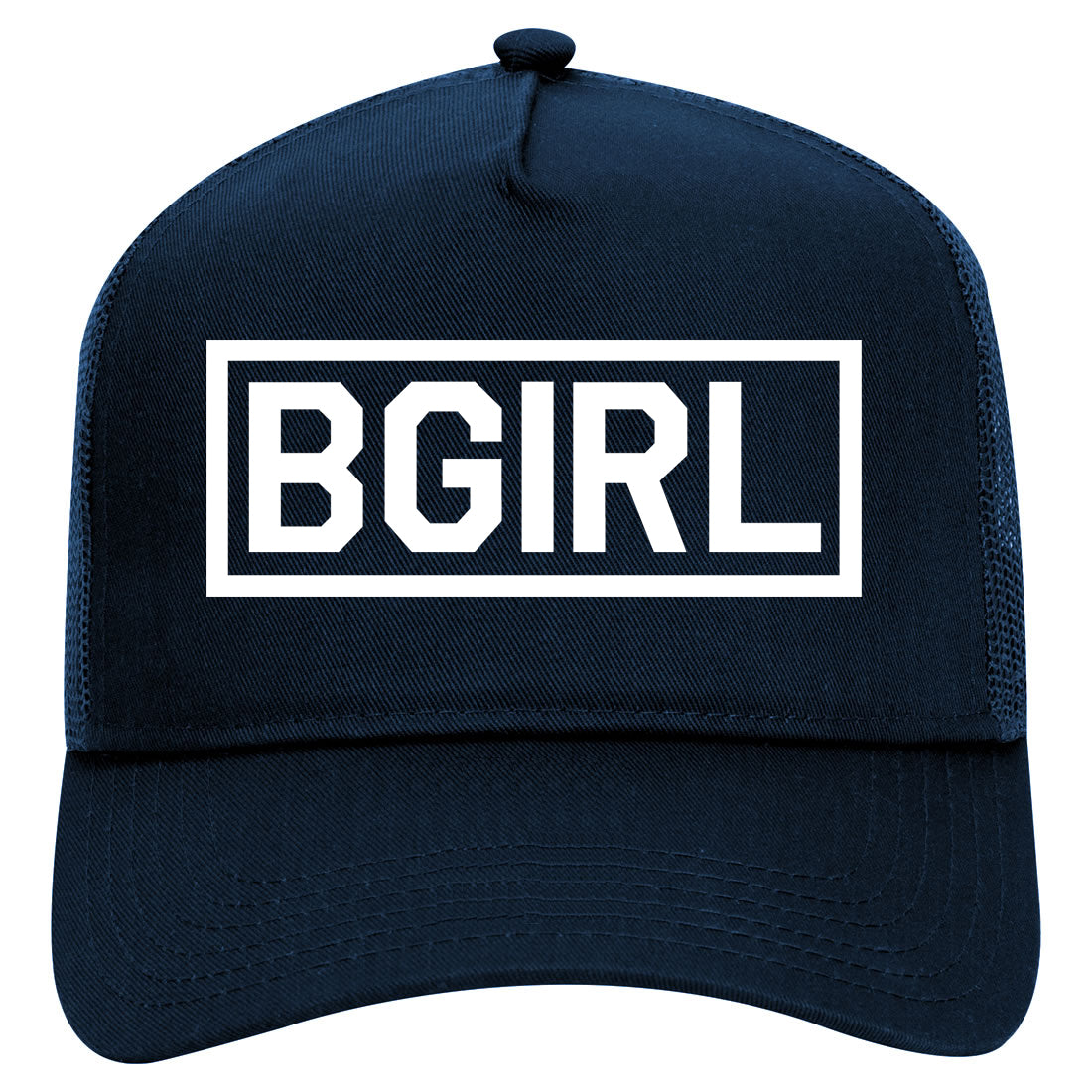 Bgirl Breakdancing Mens Mesh Trucker Hat Navy Blue