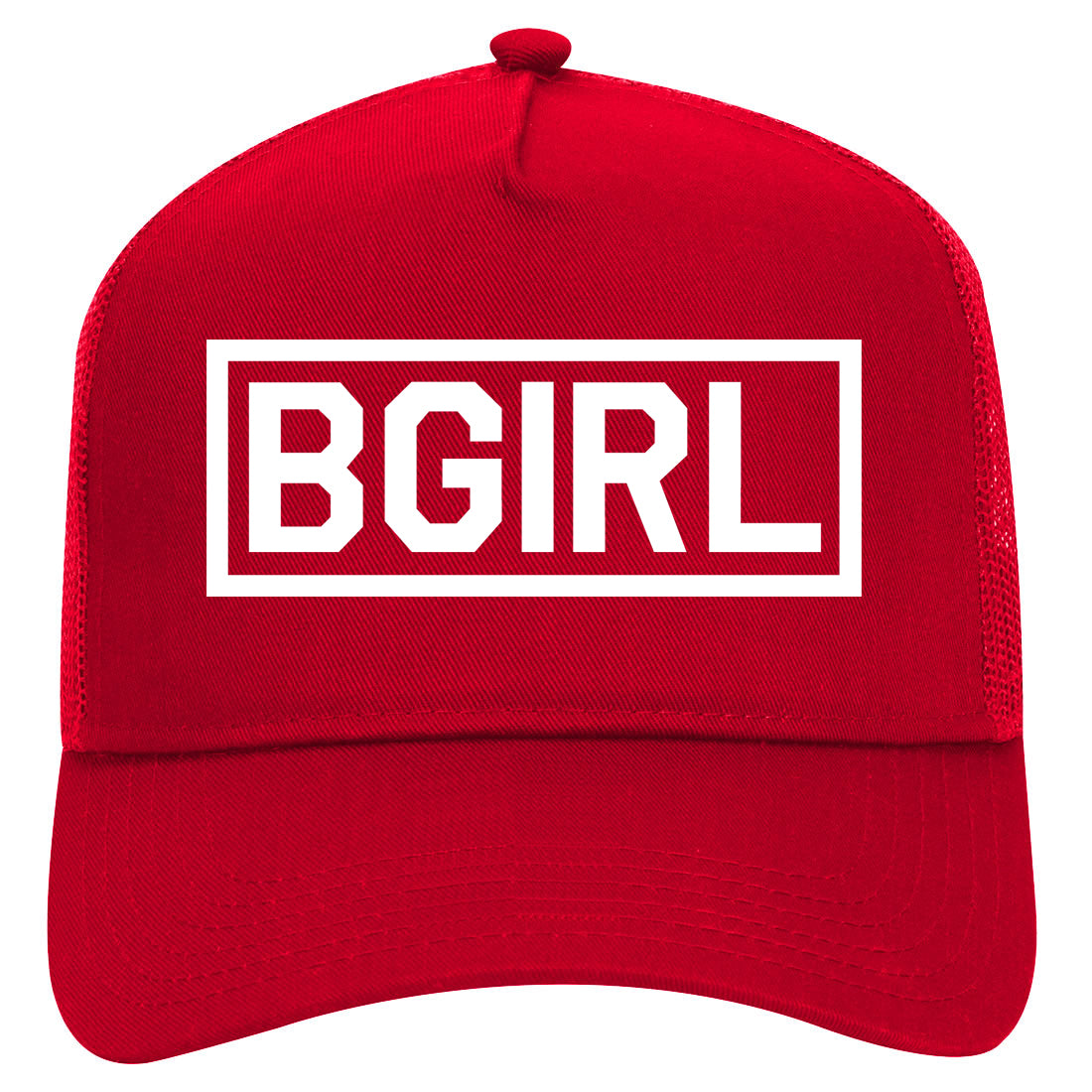 Bgirl Breakdancing Mens Mesh Trucker Hat Red