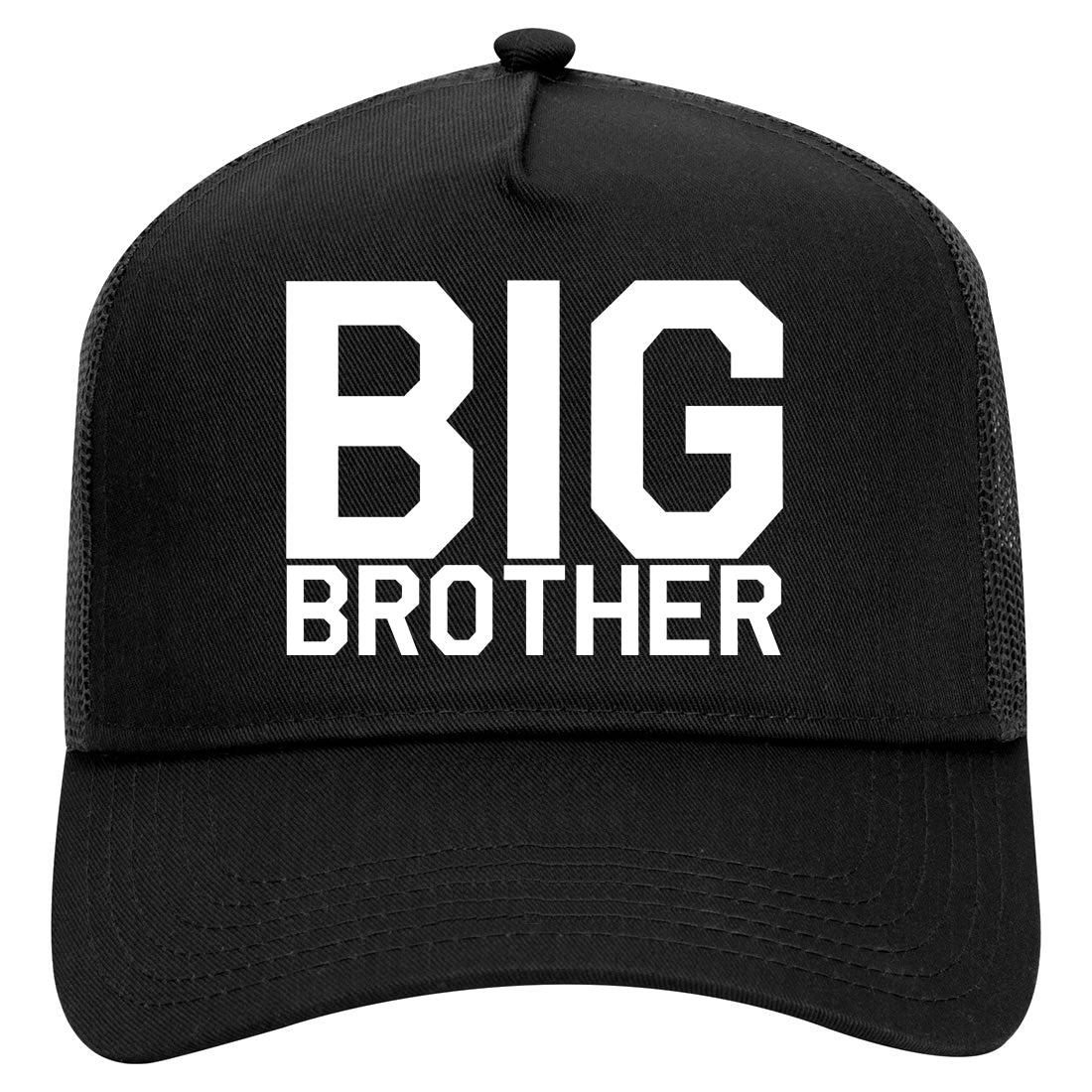 Big Brother Mens Mesh Trucker Hat Black