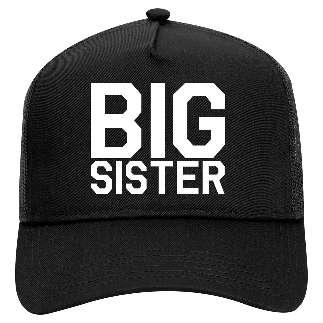 Big Sister Mens Mesh Trucker Hat Black