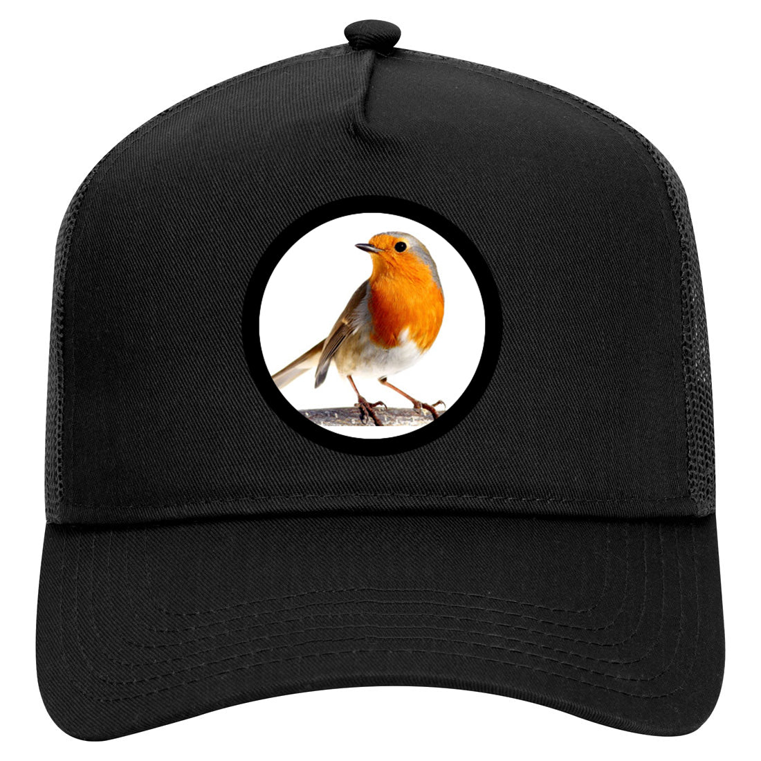 Bird Mens Mesh Trucker Hat Black