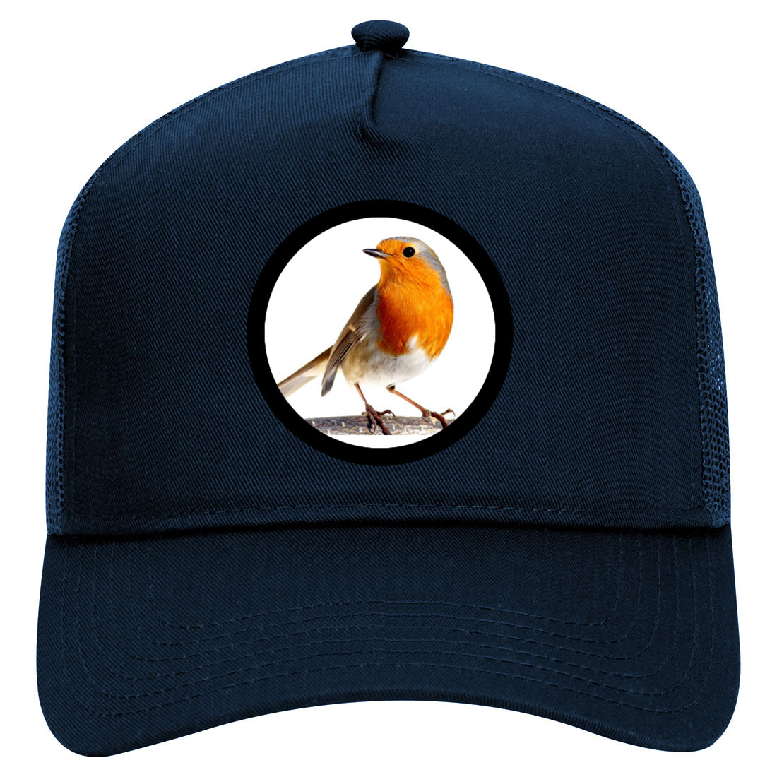 Bird Mens Mesh Trucker Hat Navy Blue