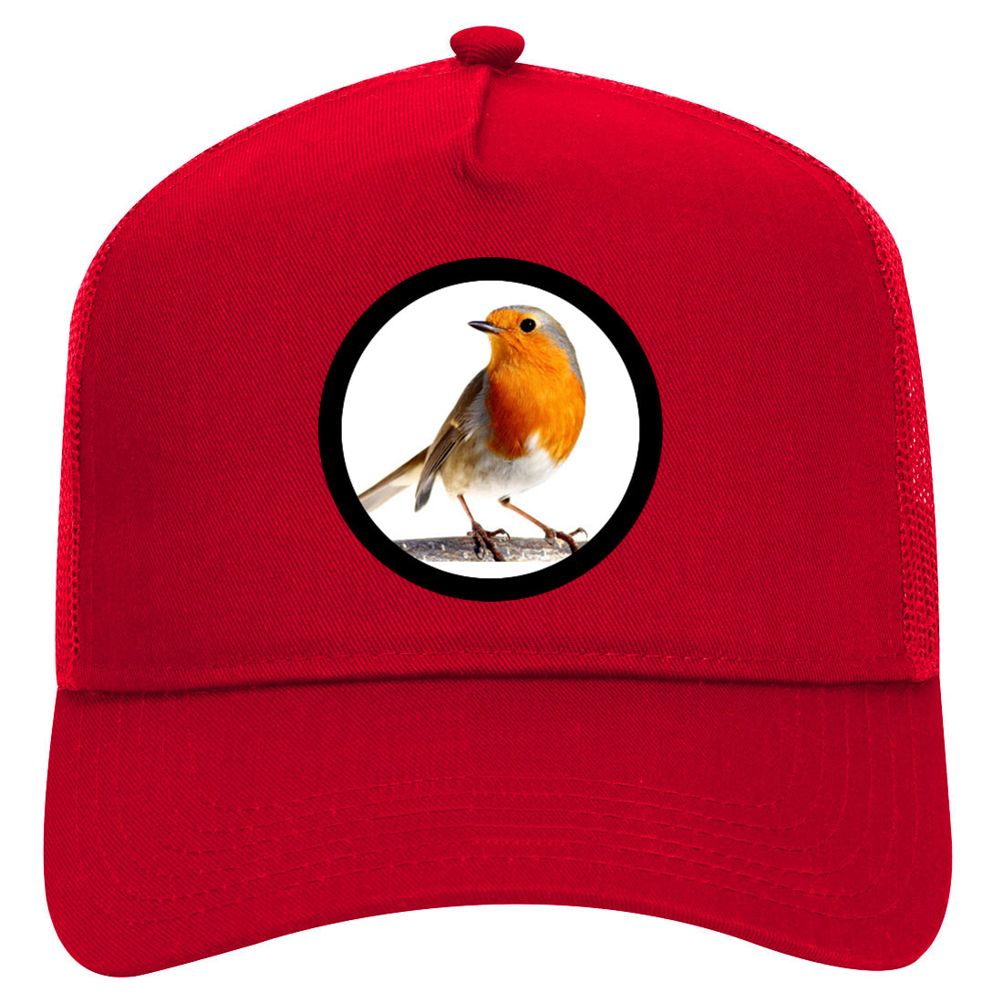 Bird Mens Mesh Trucker Hat Red