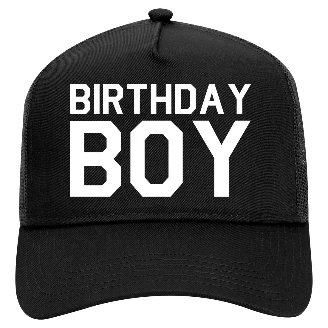 Birthday Boy Mens Mesh Trucker Hat Black
