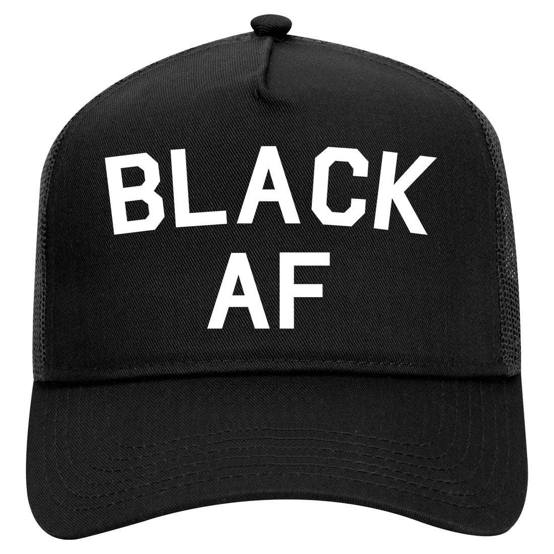 Black AF Mens Mesh Trucker Hat Black