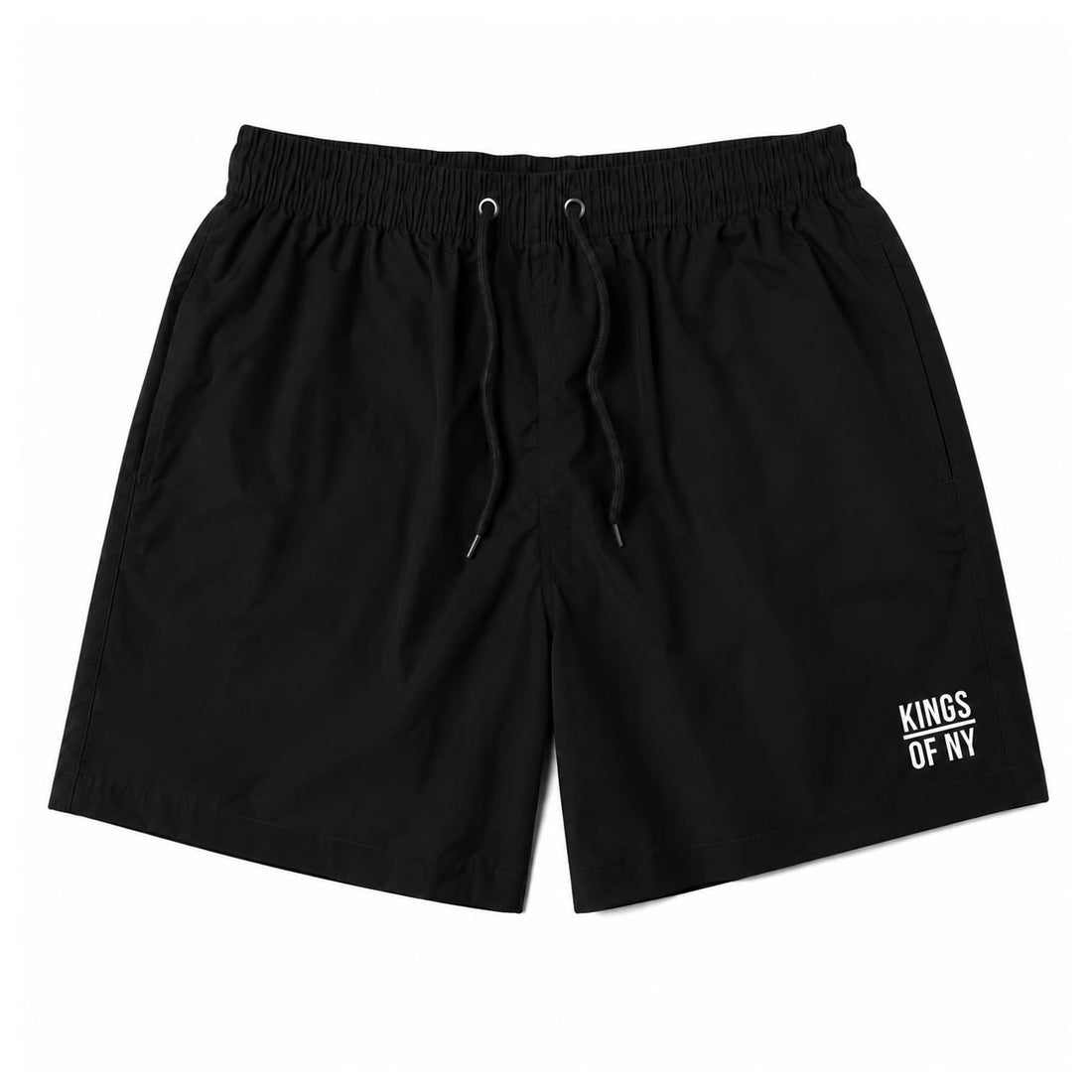 Black Men's Casual Woven Drawstring Shorts