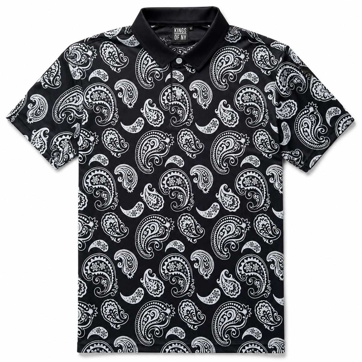 Blue Pepperoni Pizza Pattern Mens Golf Short Sleeve Polo Shirt