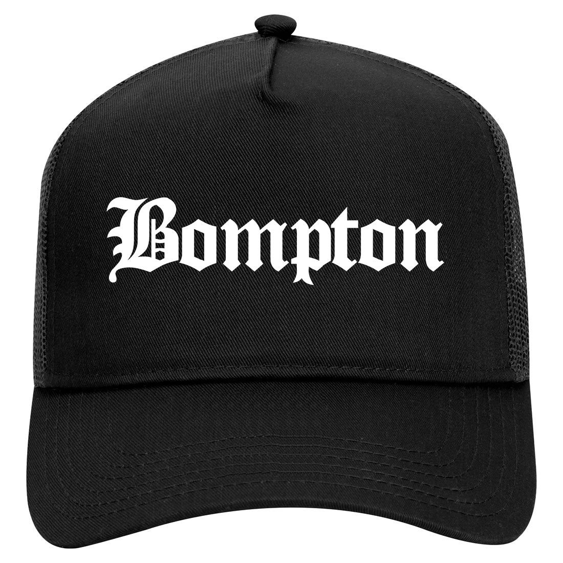 Bompton Blood Mens Mesh Trucker Hat Black
