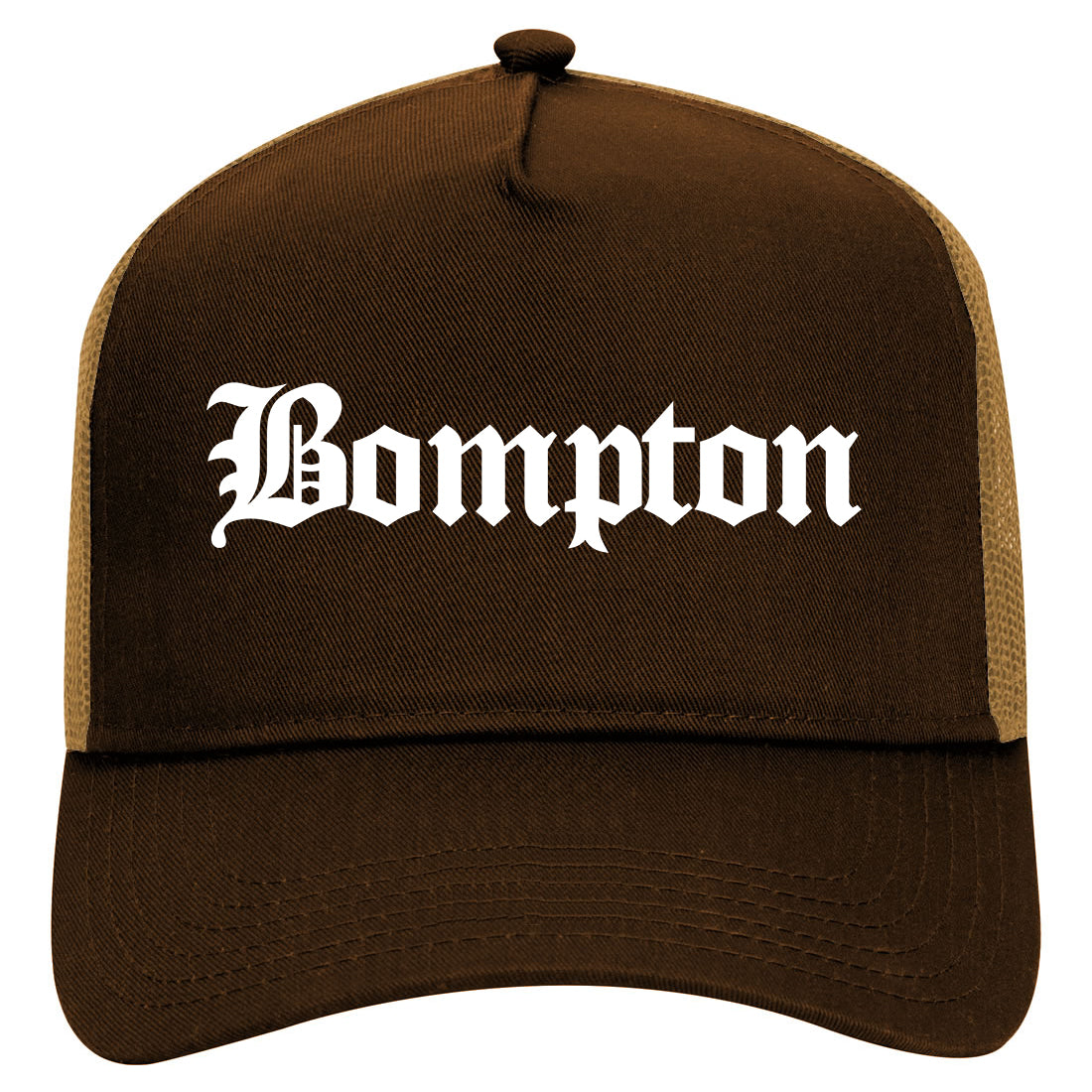 Bompton Blood Mens Mesh Trucker Hat Brown