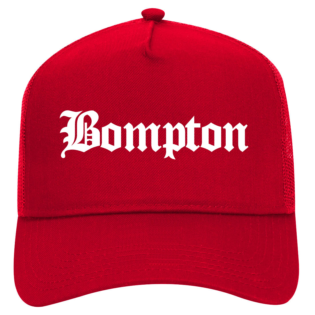 Bompton Blood Mens Mesh Trucker Hat Red