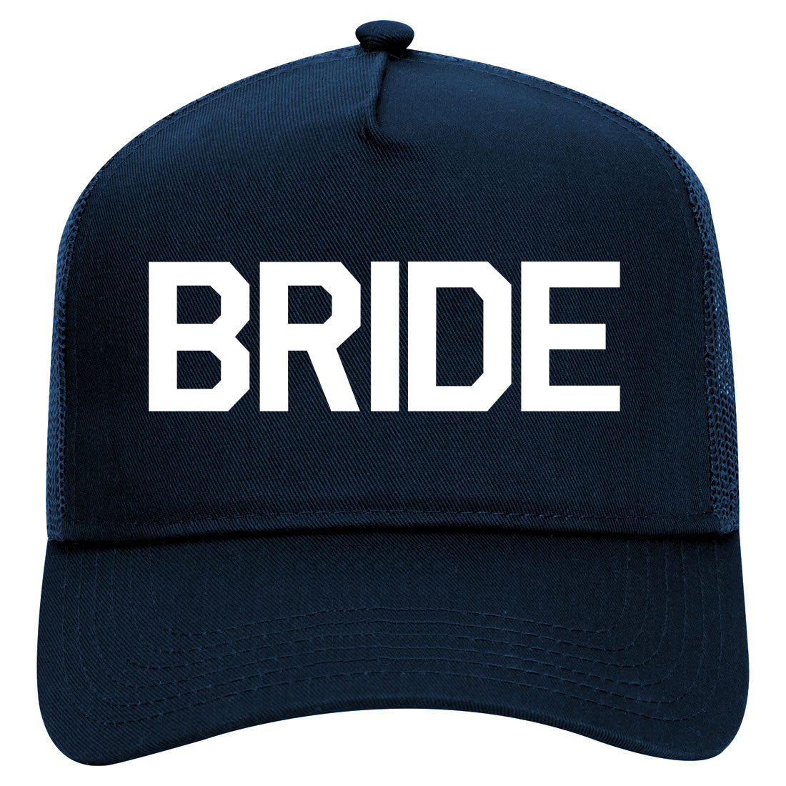 Bride Bachlorette Party Mens Mesh Trucker Hat Navy Blue