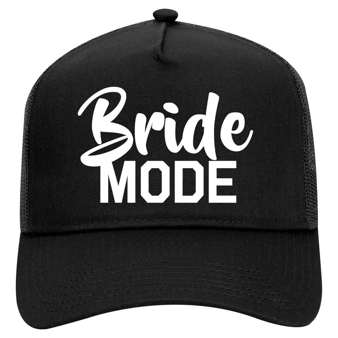 Bride Mode Bridal Mens Mesh Trucker Hat Black