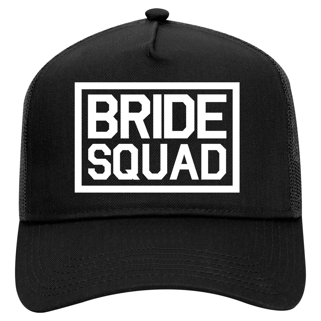 Bride Squad Bachlorette Party Mens Mesh Trucker Hat Black