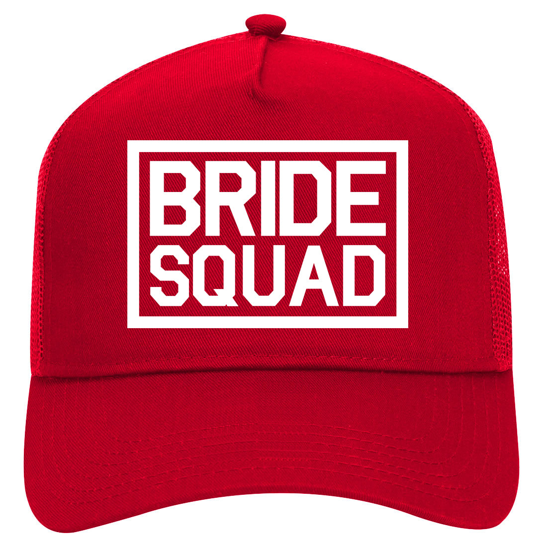 Bride Squad Bachlorette Party Mens Mesh Trucker Hat Red