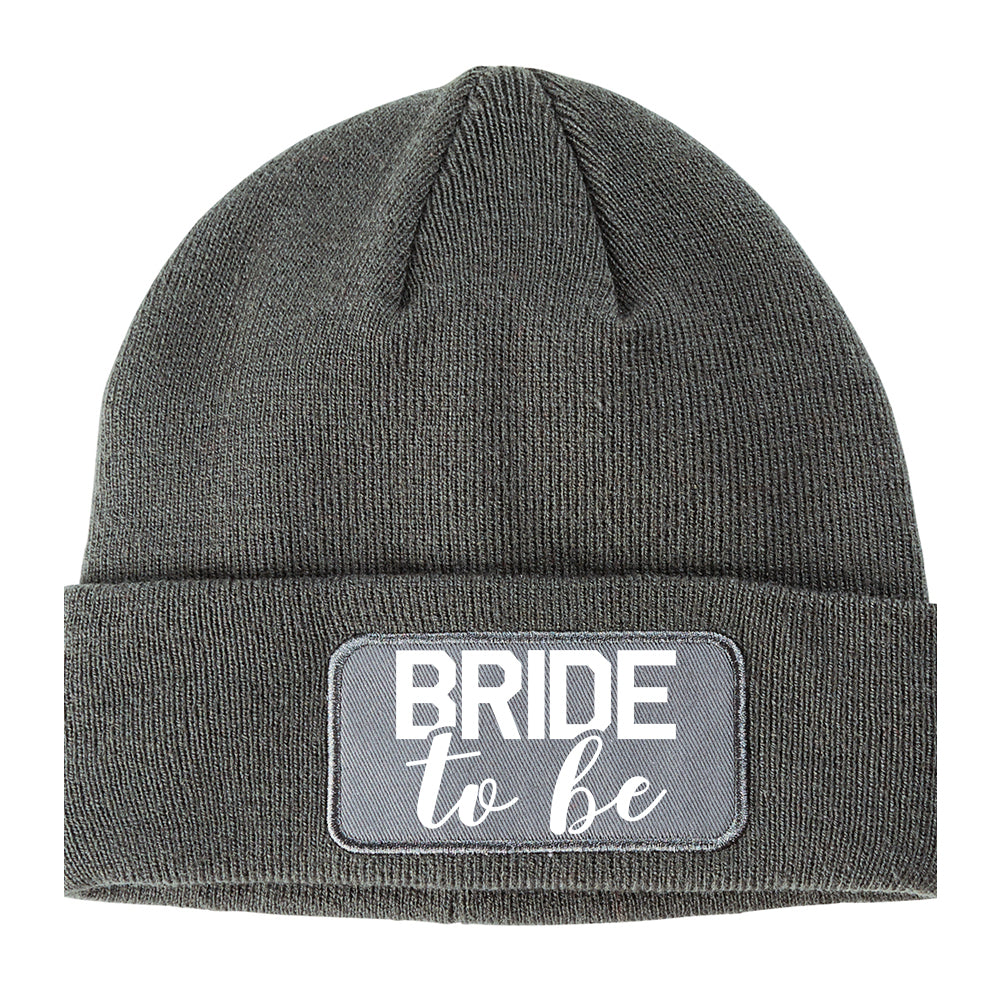 Bride To Be Winter Knit Adult Beanie Hat Grey