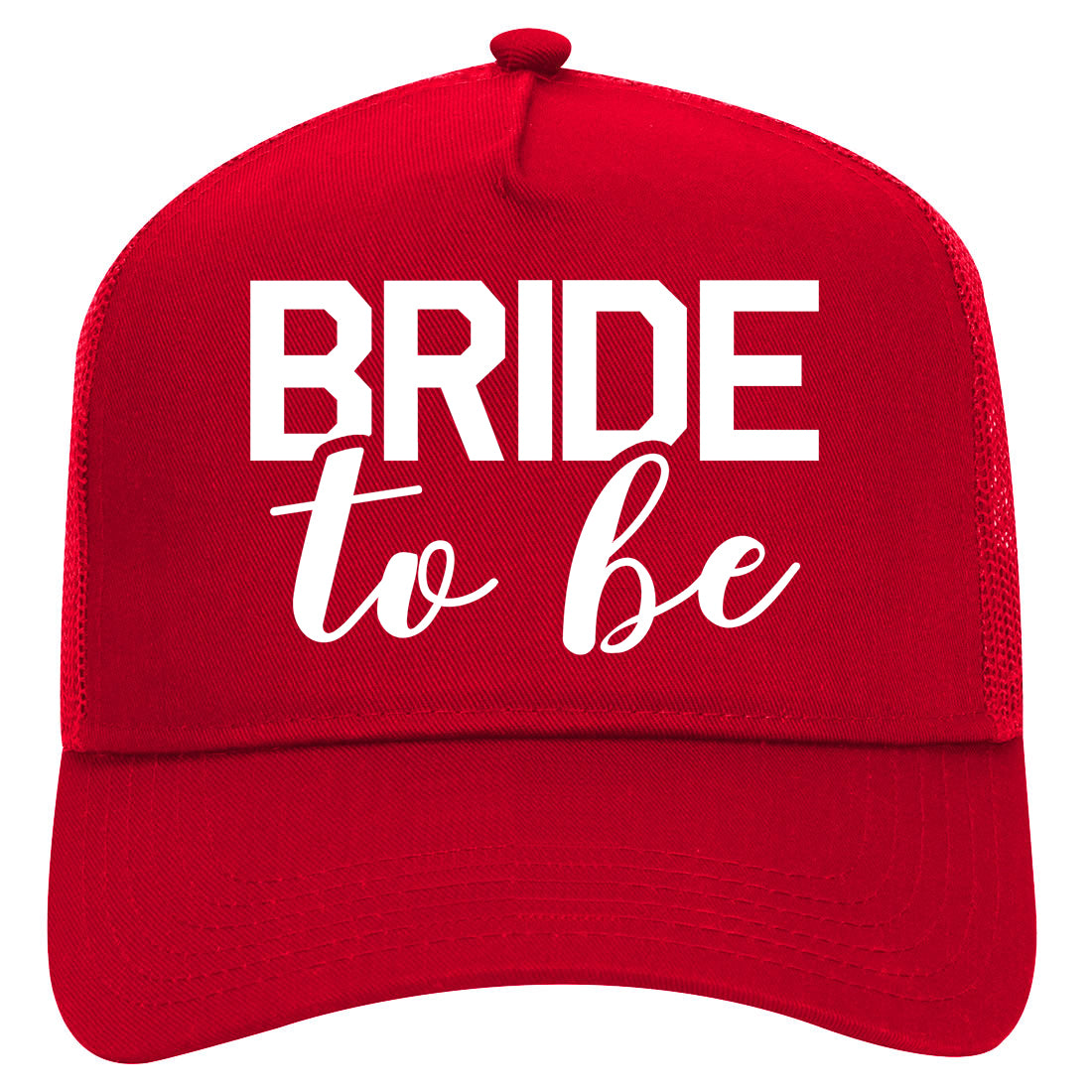 Bride To Be Mens Mesh Trucker Hat Red