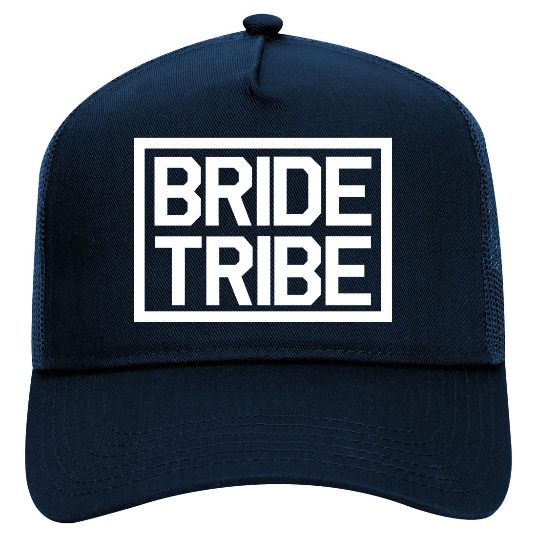 Bride Tribe Bachlorette Party Mens Mesh Trucker Hat Navy Blue