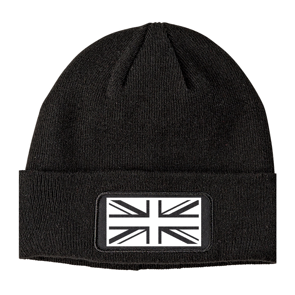 British Army Style Winter Knit Adult Beanie Hat Black