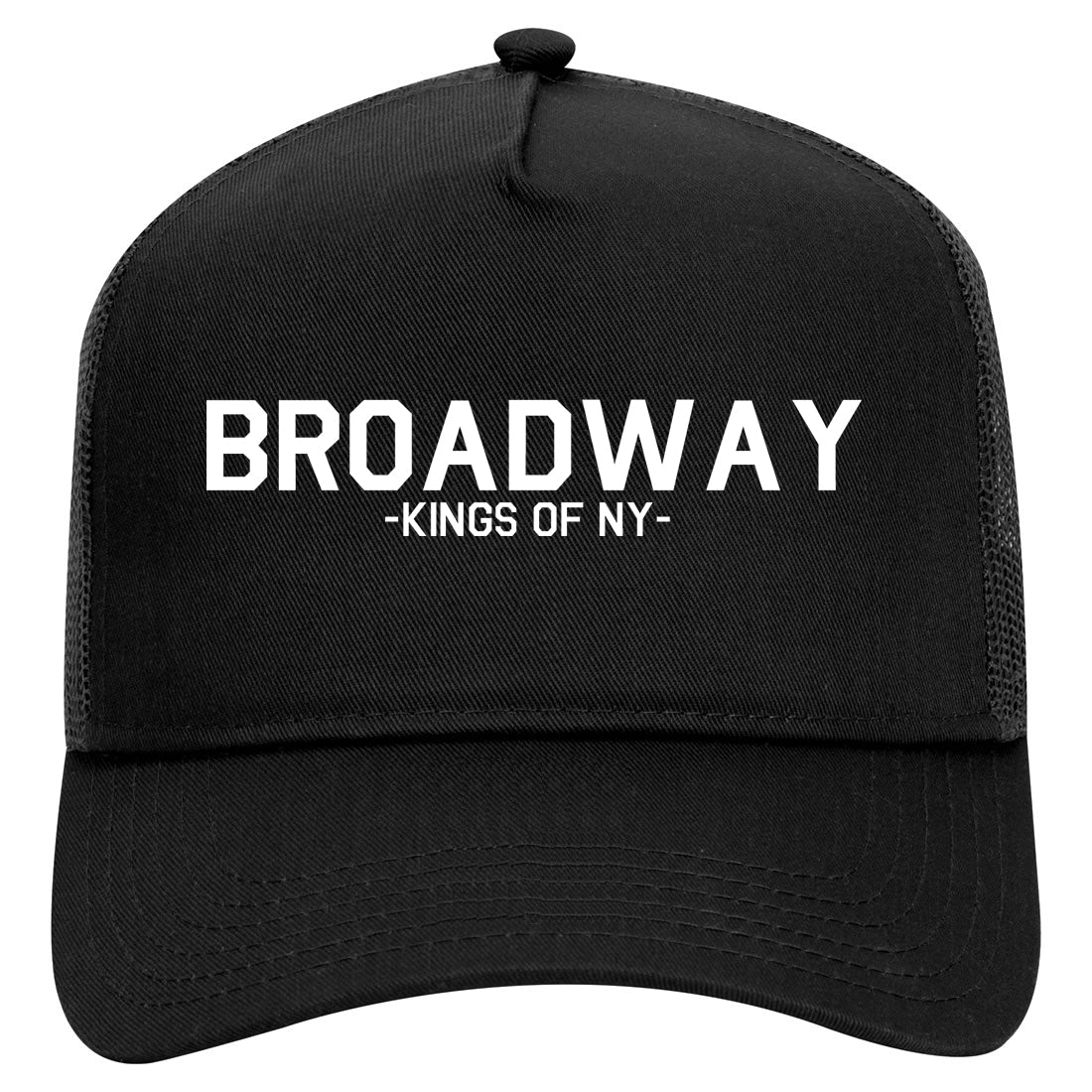 Broadway Kings Of NY Mens Mesh Trucker Hat Black