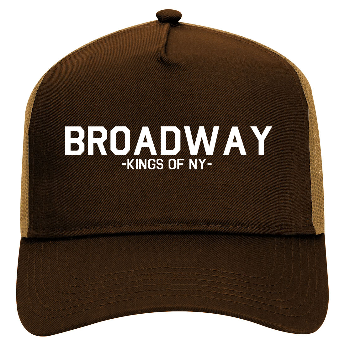 Broadway Kings Of NY Mens Mesh Trucker Hat Brown