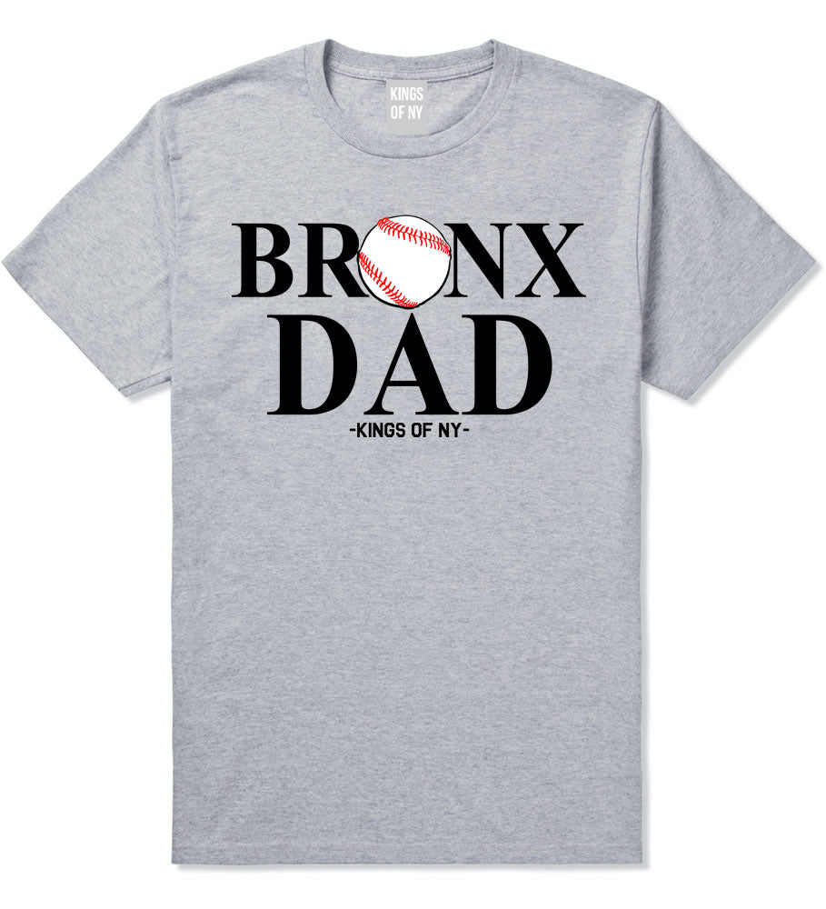 Grey Bronx Baseball Dad Men's T-Shirt Father's Day New York Baseball Gift