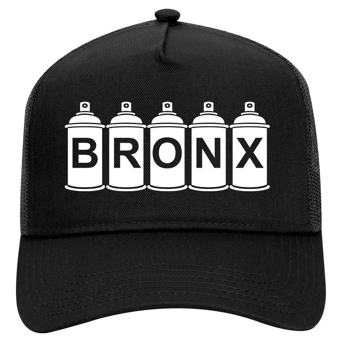 Bronx Graffiti Art Spray Can NY Mens Mesh Trucker Hat Black