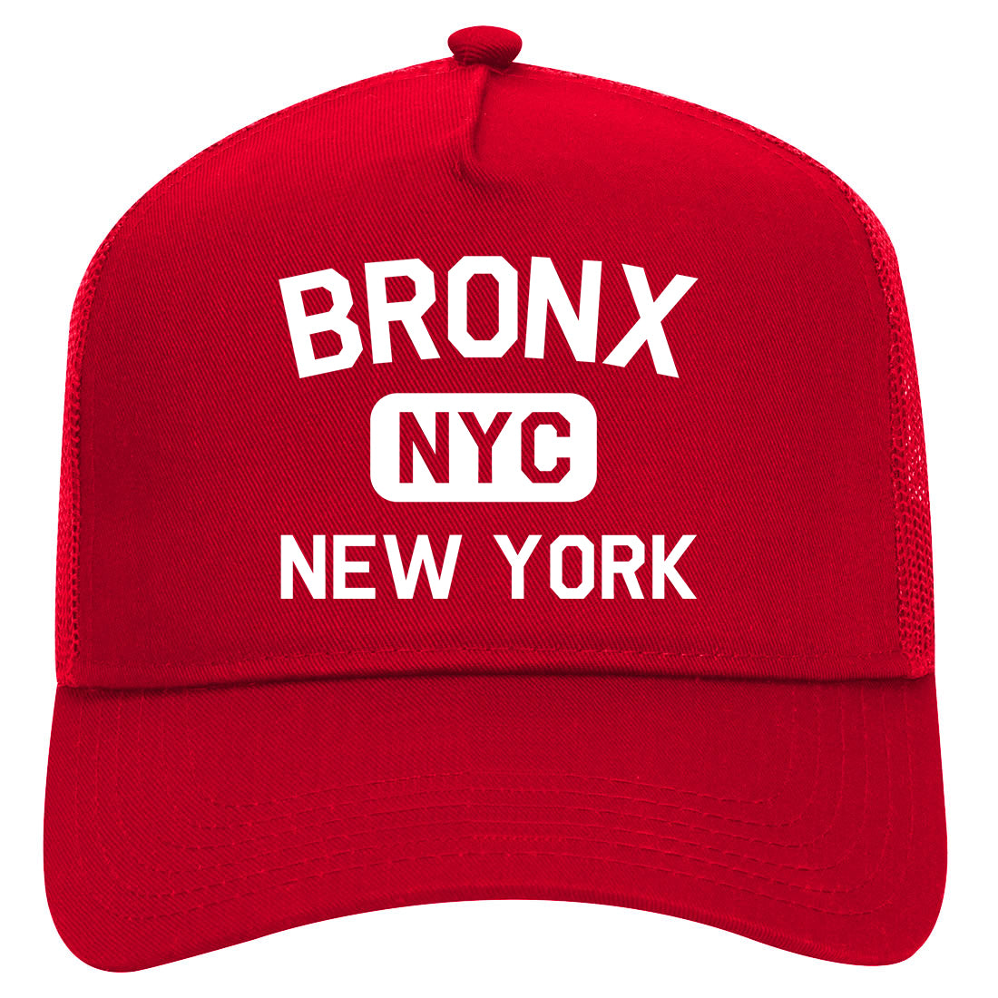 Bronx Gym NYC New York Mens Mesh Trucker Hat Red