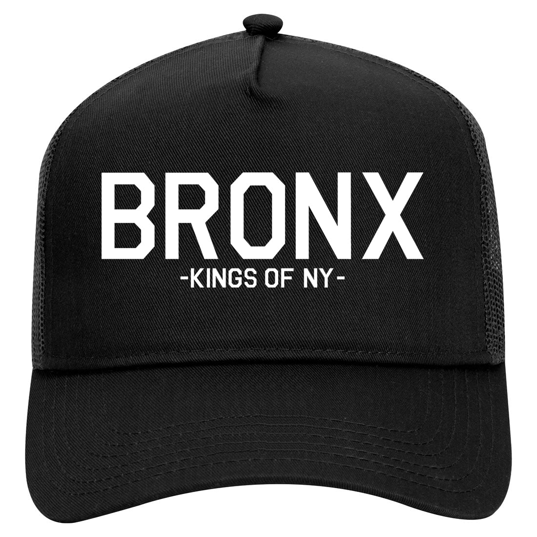 Bronx Kings Of NY Mens Mesh Trucker Hat Black