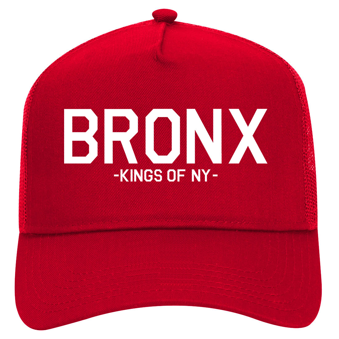 Bronx Kings Of NY Mens Mesh Trucker Hat Red