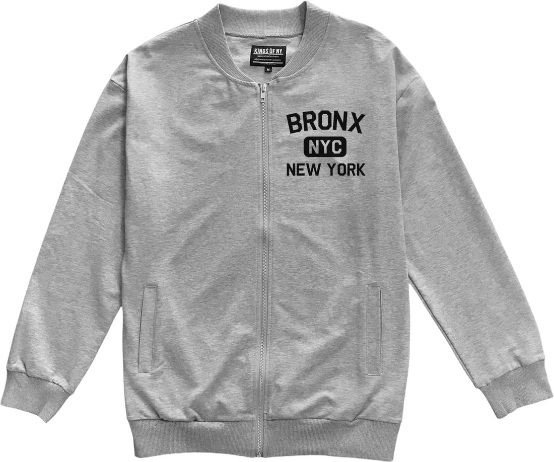 Grey Bronx NYC New York Men's Cotton Bomber Jacket