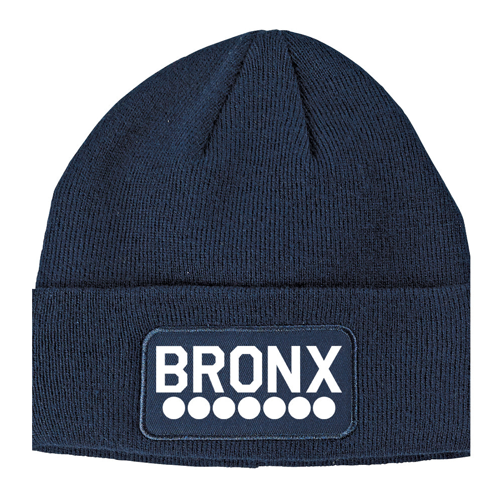 Bronx Transit LogosHAT Winter Knit Adult Beanie Hat Navy Blue
