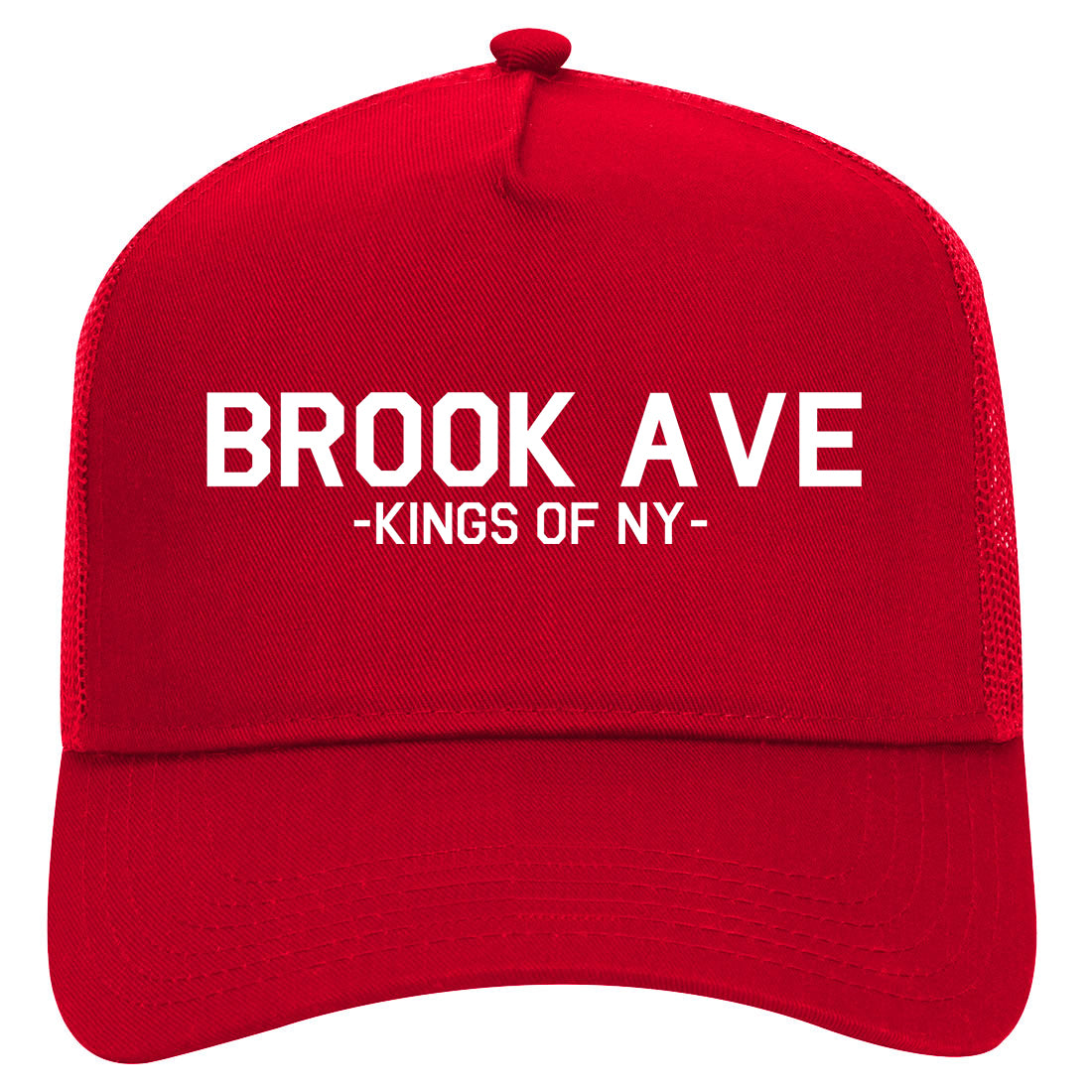 Brook Ave The South Bronx BX Mens Mesh Trucker Hat Red