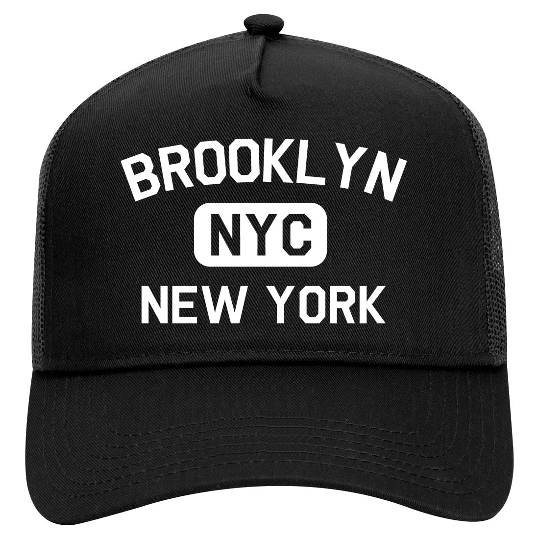 Brooklyn Gym NYC New York Mens Mesh Trucker Hat Black
