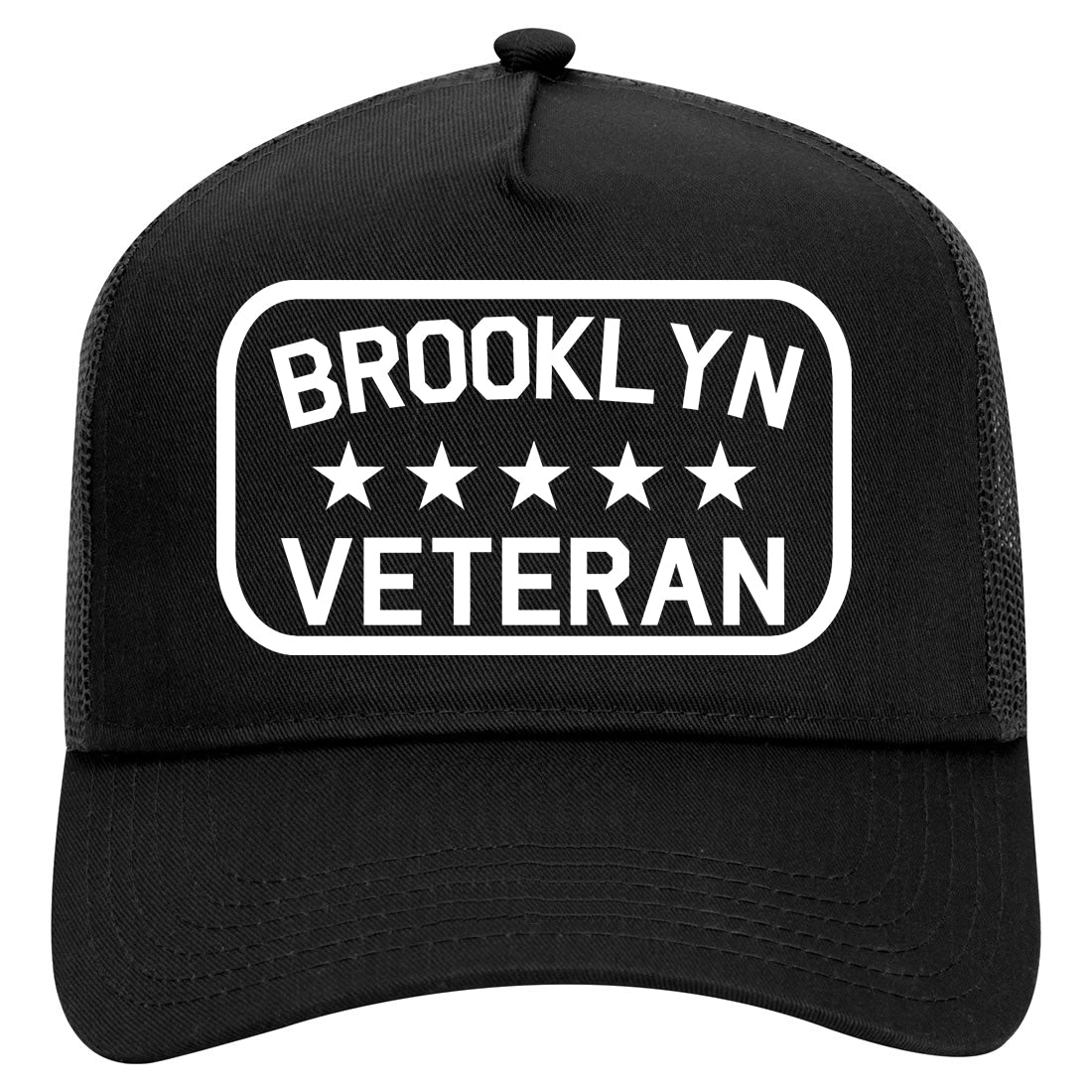 Brooklyn Veteran Mens Mesh Trucker Hat Black