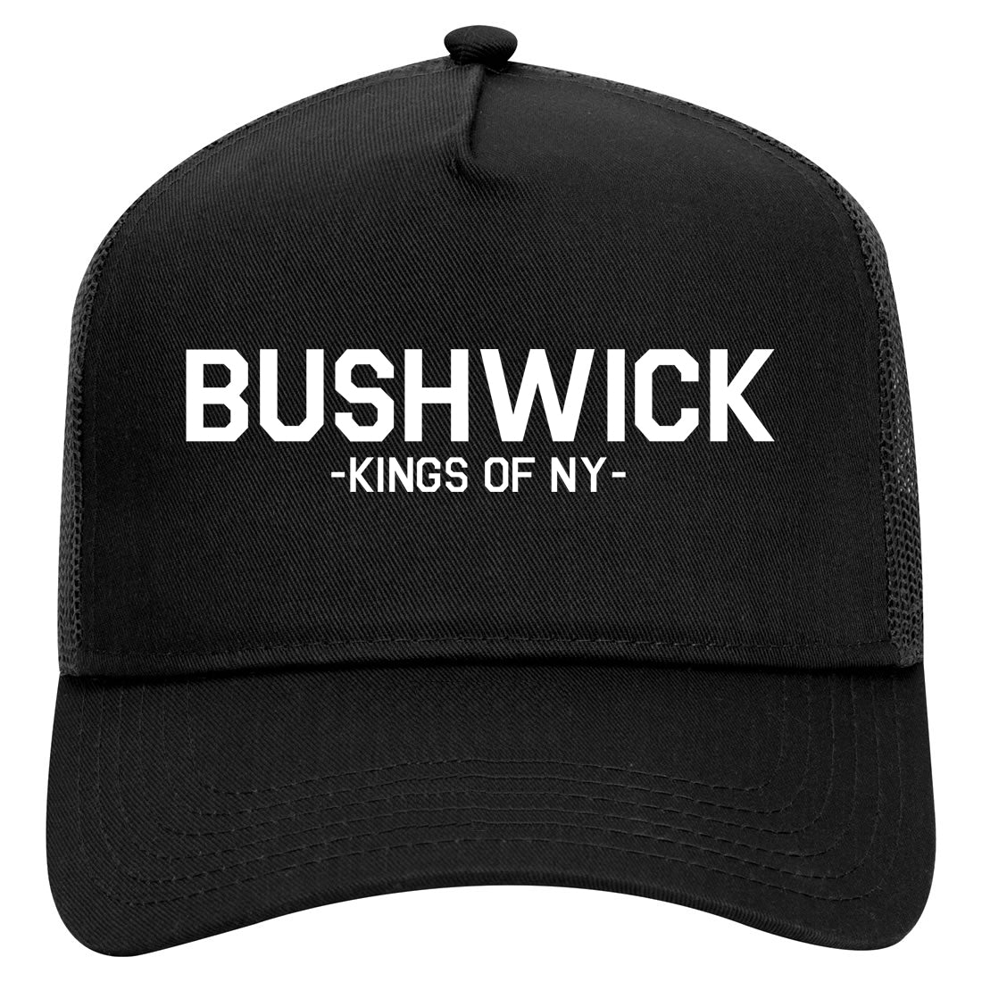 Bushwick Brooklyn Kings Of NY Mens Mesh Trucker Hat Black
